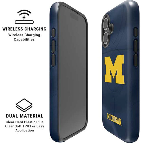 University of Michigan Blue Jersey iPhone 16 Plus Magsafe Impact Case